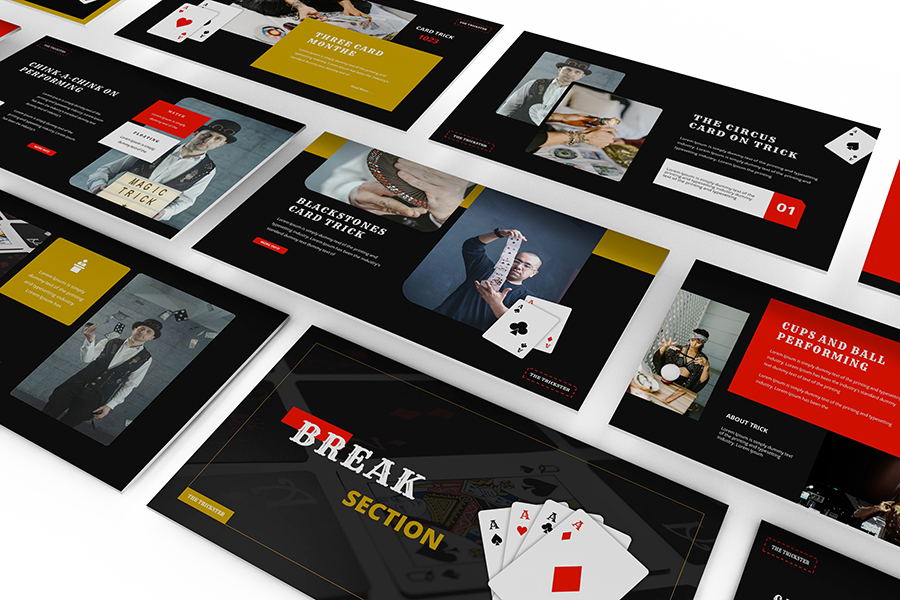 Magician Trick Google Slides Presentation Template, Presentation Templates